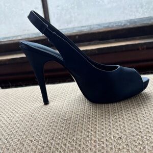 Elegant Navy Slingback Heels